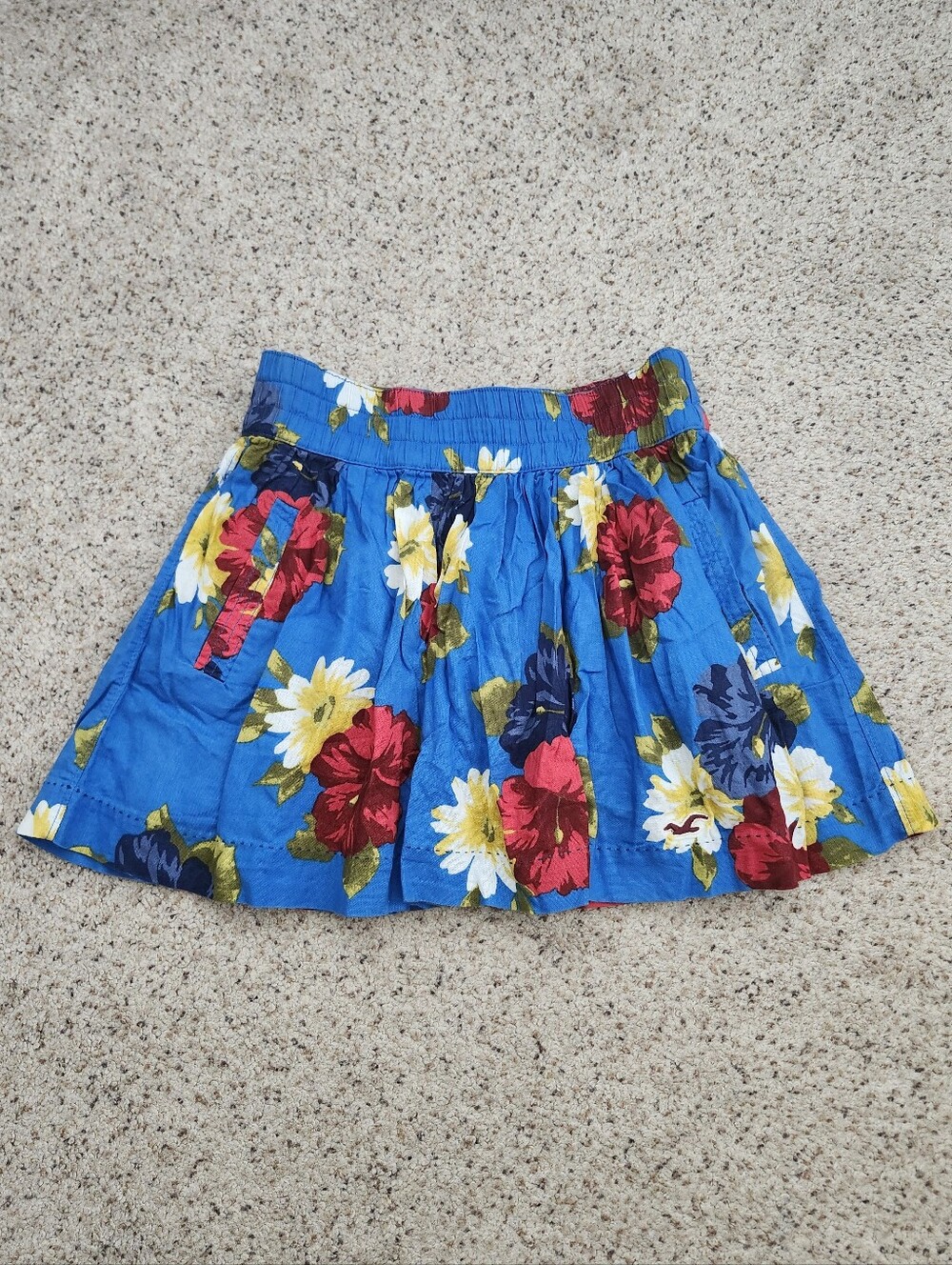Hollister Y2k Blie Floral Print Skirt